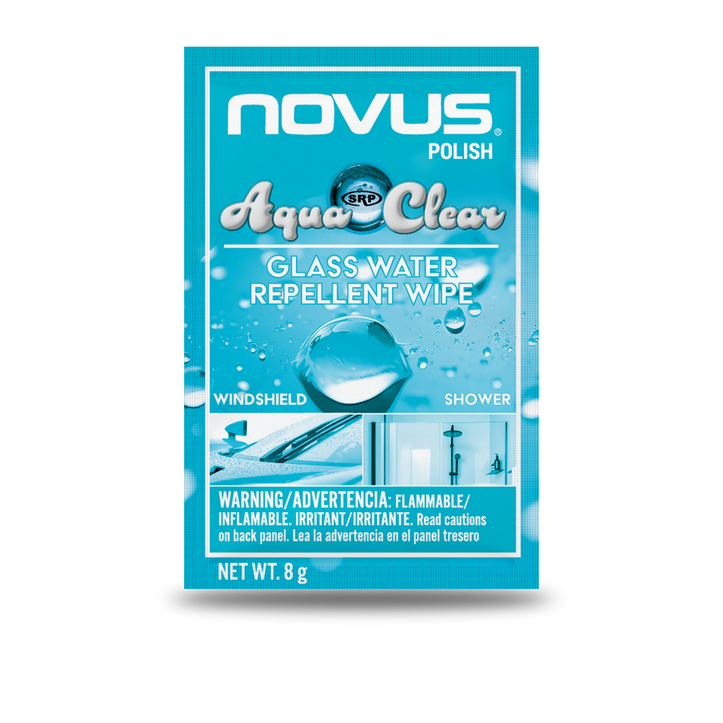 Novus Polish AquaClear - Glass Water Repellent Wipe 2pk/10pk/25pk