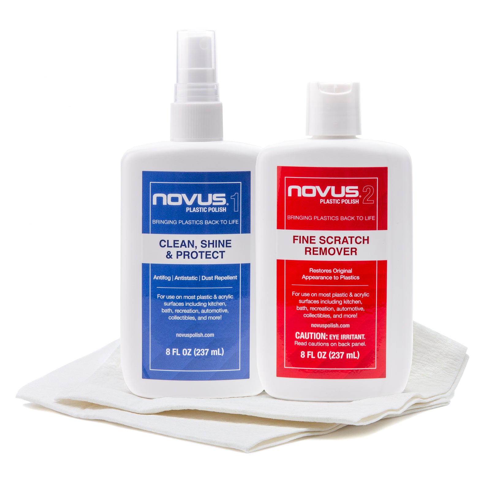 NOVUS Plastic Polish #1 & #2 Kit (237 mL ea)